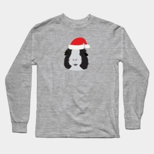 Christmas Black and White Guinea Pig Long Sleeve T-Shirt